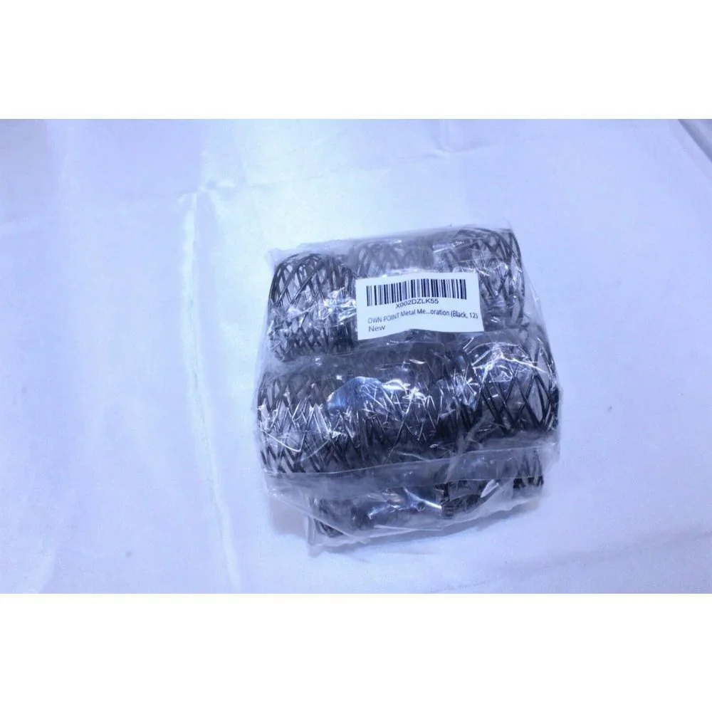 Set of 12 Metal Wire Ring Napkin Holders Platinum Color 1 1/2